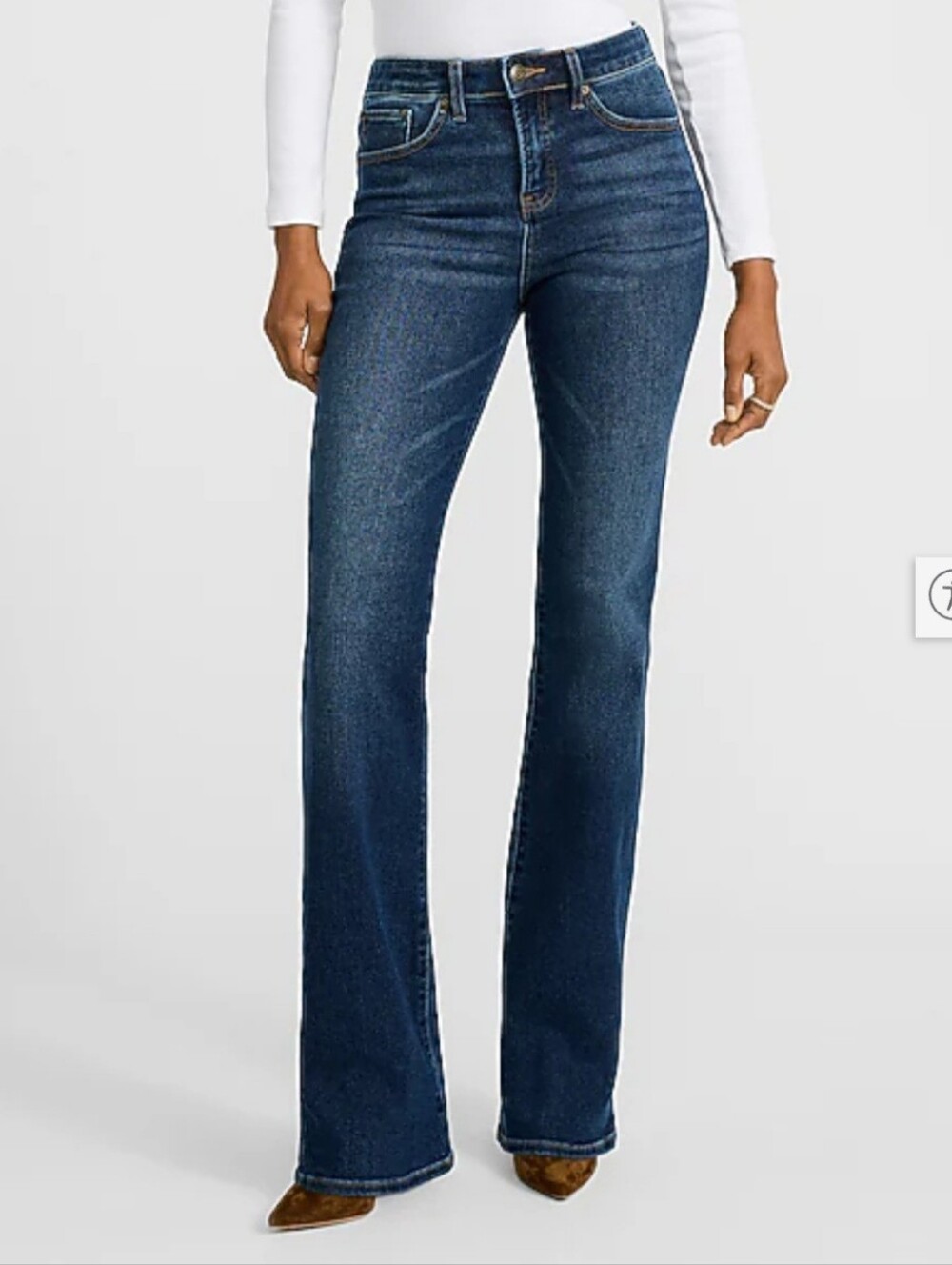 Express Indigo Mid-Rise Bootcut Jeans 12R